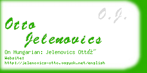 otto jelenovics business card
